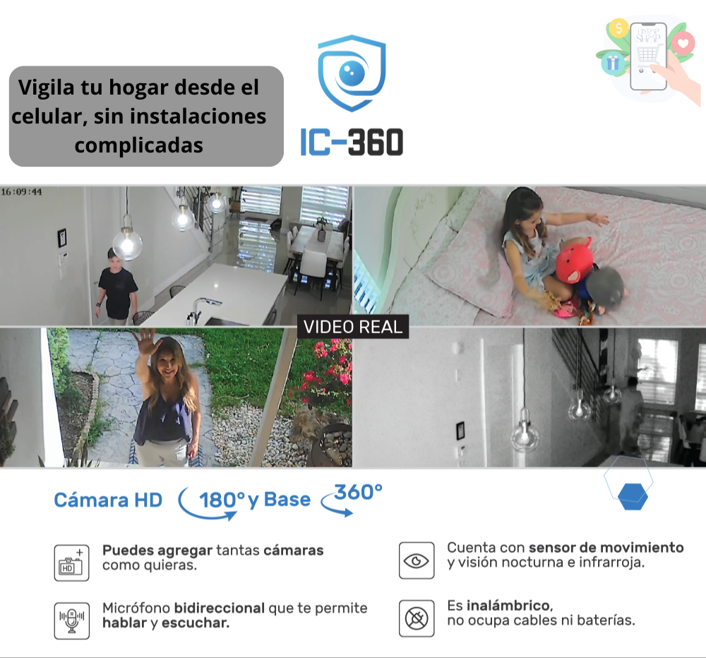 Cámara Seguridad Inteligente 360° (IC-360)