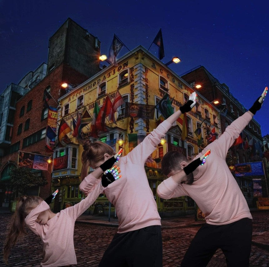 GUANTES LUMINOSOS MULTICOLOR RGB